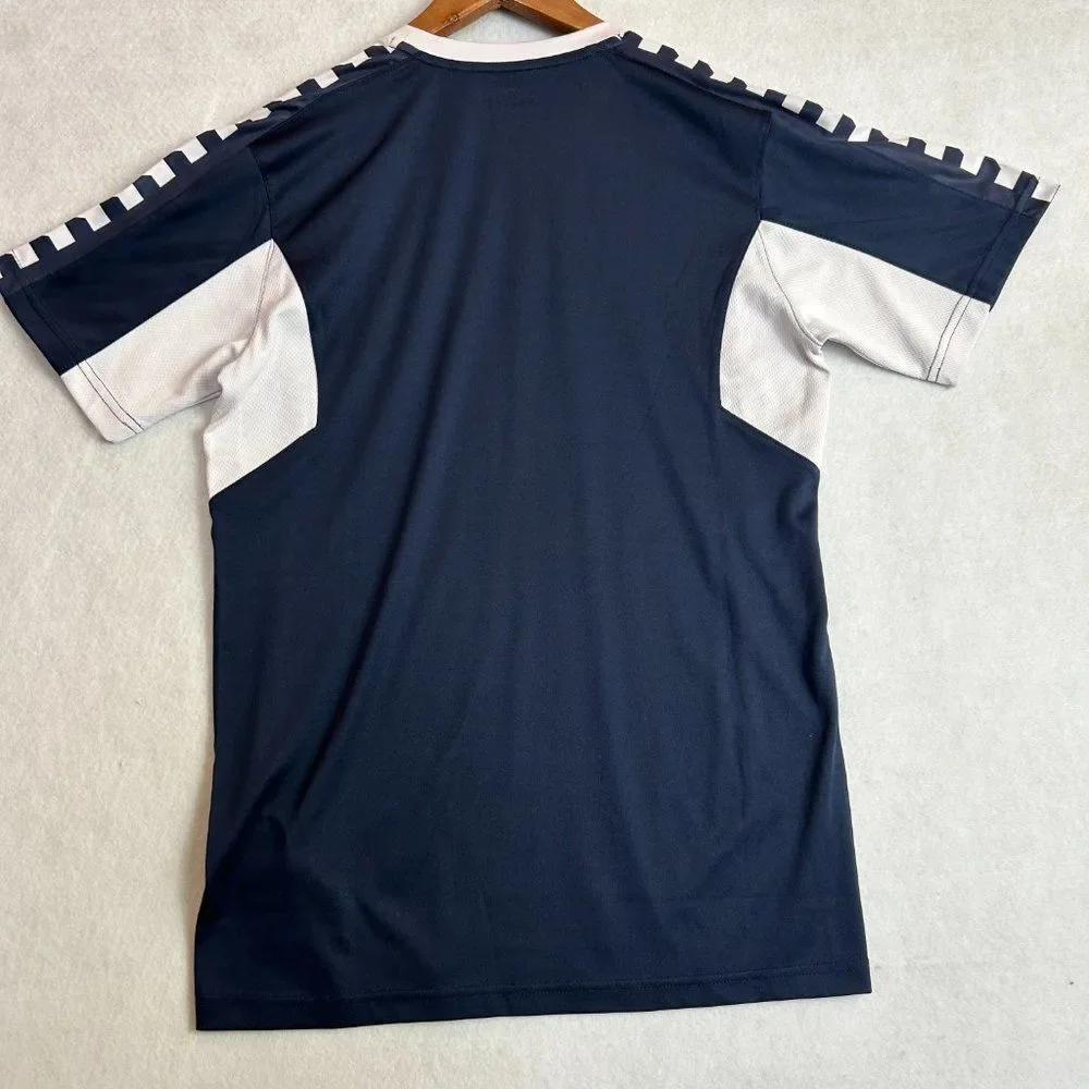 Meyba Soccer Jersey Men's Medium Blue/White FIFA World Cup Thin Cool - Picture 7 of 9